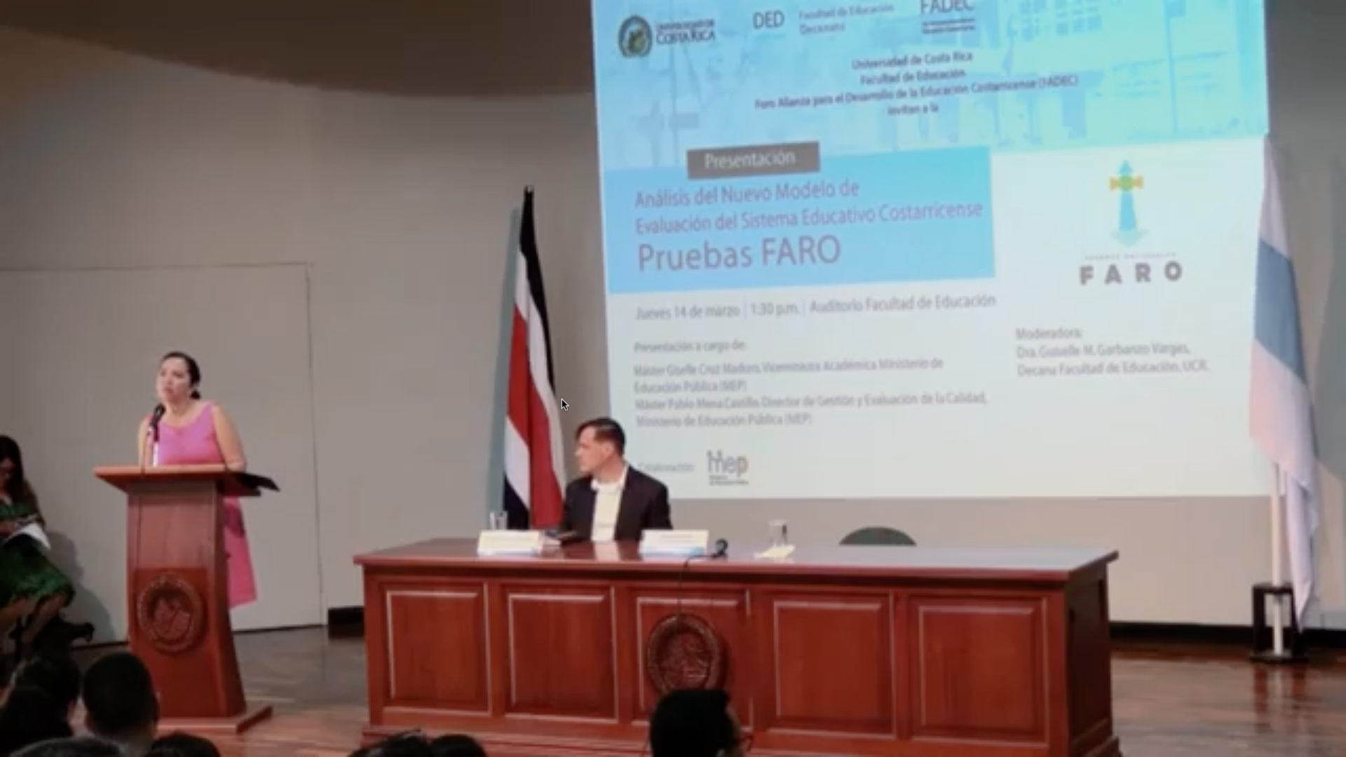 Disponible video de la Presentación del Nuevo Modelo de Evaluación del Sistema Educativo Costarricense Pruebas FARO