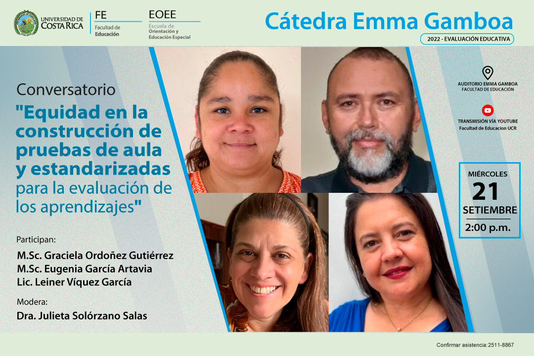 Cátedra Emma Gamboa: Equidad en la construcción de pruebas de aula y estandarizadas par la evaluación de los aprendizajes