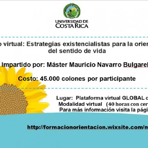 Curso virtual: Estrategias existencialistas para la Orientación del sentido de vida