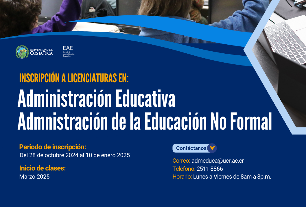 Matrícula abierta: Licenciaturas en Administración Educativa y Administración de la Educación No Formal