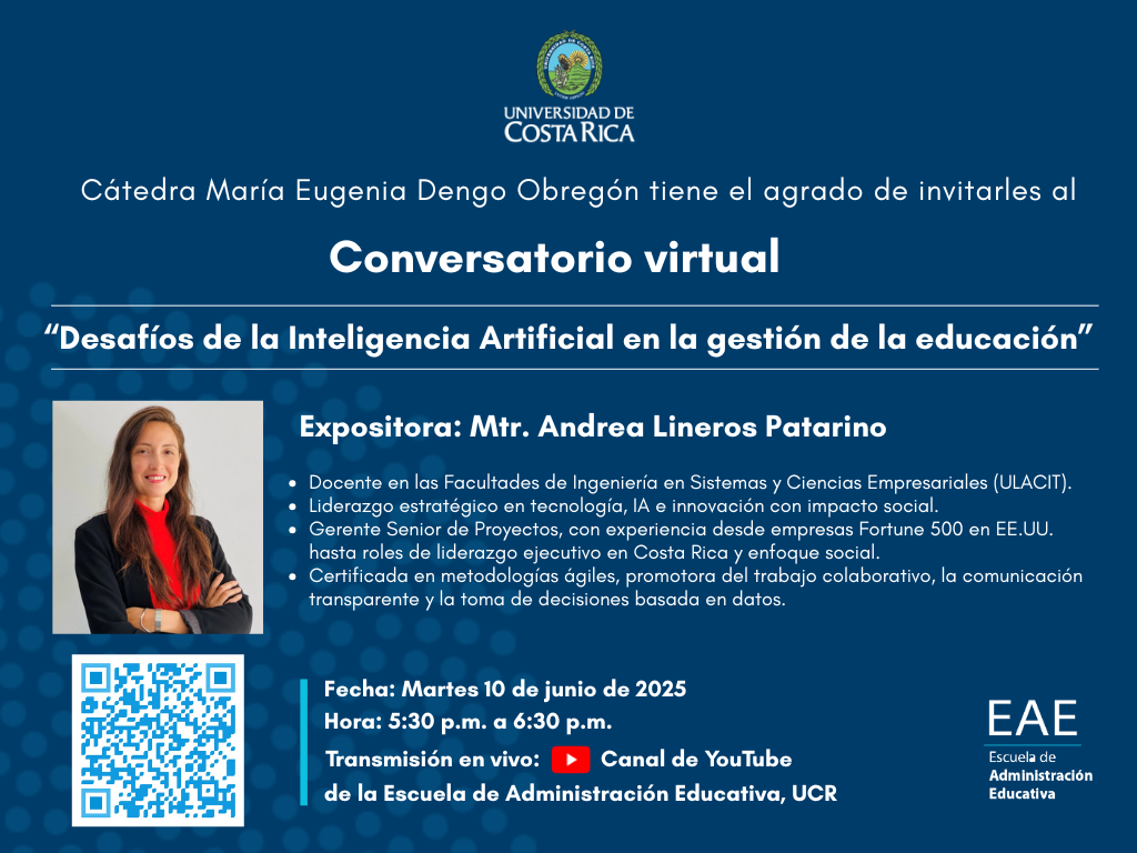 Conversatorio virtual: Desafíos de la Inteligencia Artificial en la gestión de la educación.