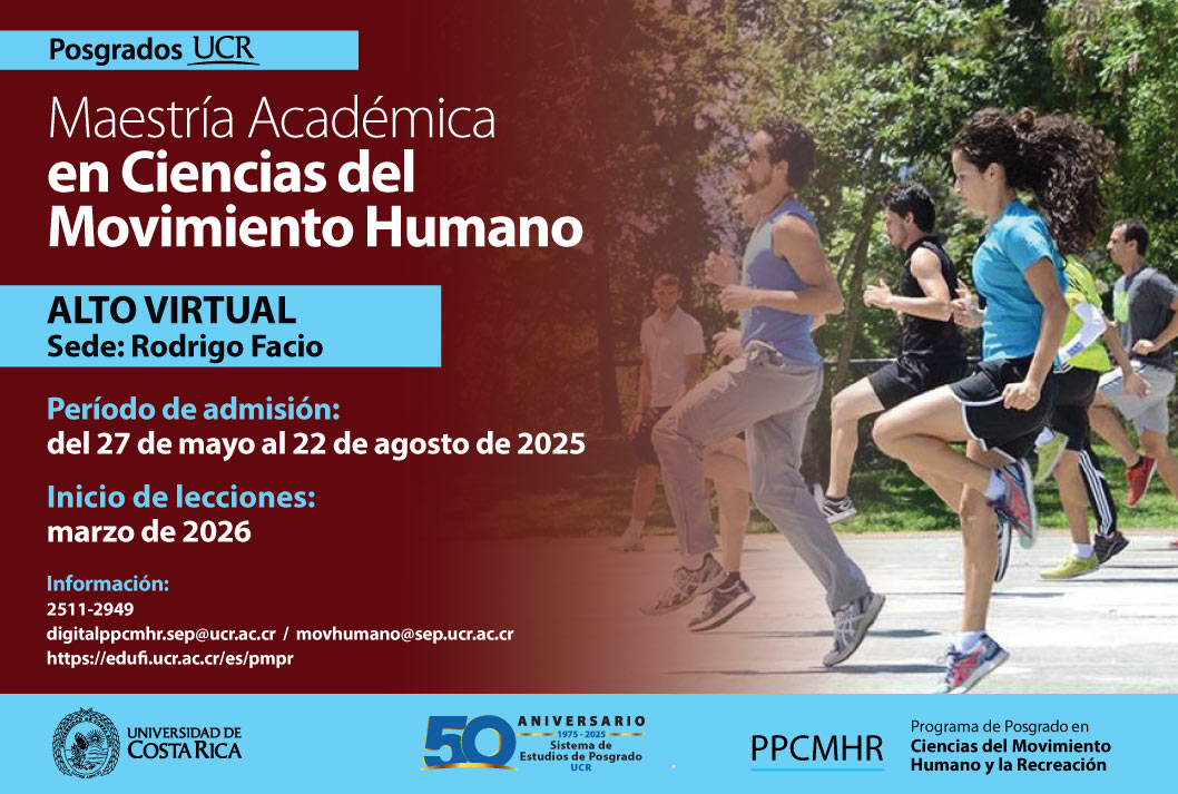Matrícula abierta: Maestría Académica en Ciencias del Movimiento Humano