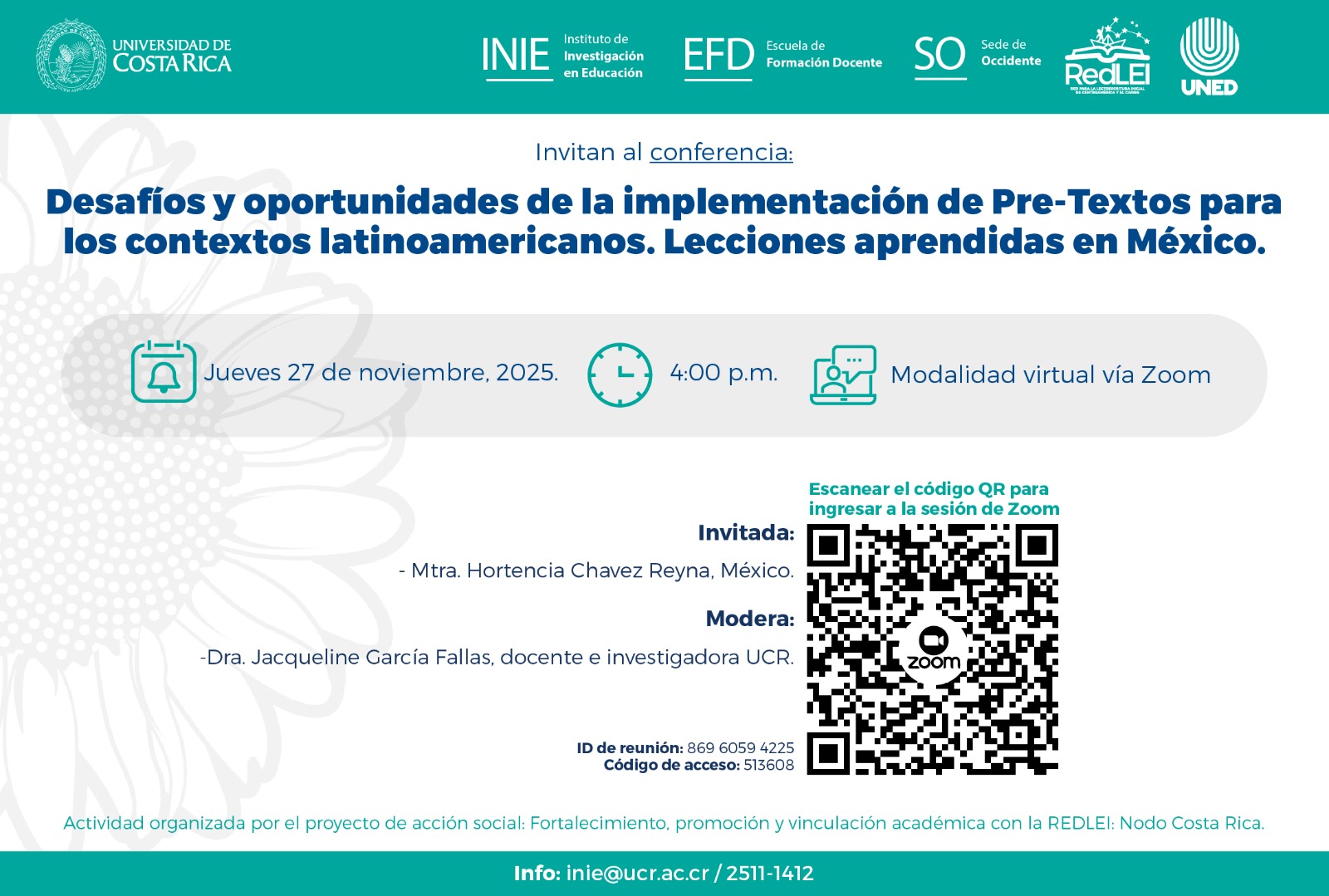 Conferencia: Desafíos y oportunidades de la implementación de Pre-Textos para los contextos latinoamericanos. Lecciones aprendidas en México