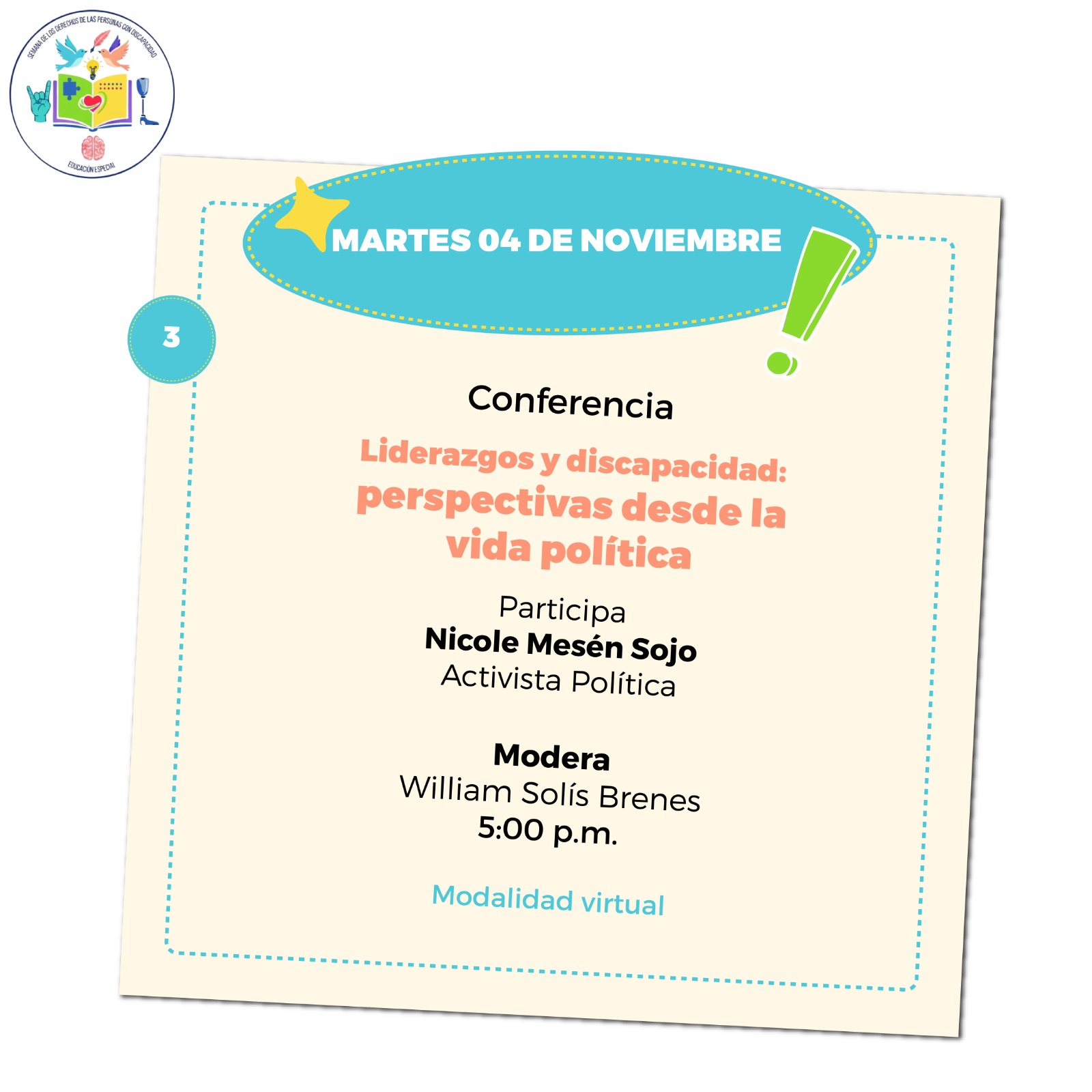 Conferencia: Liderazgos y discapacidad: perspectivas desde la vida política