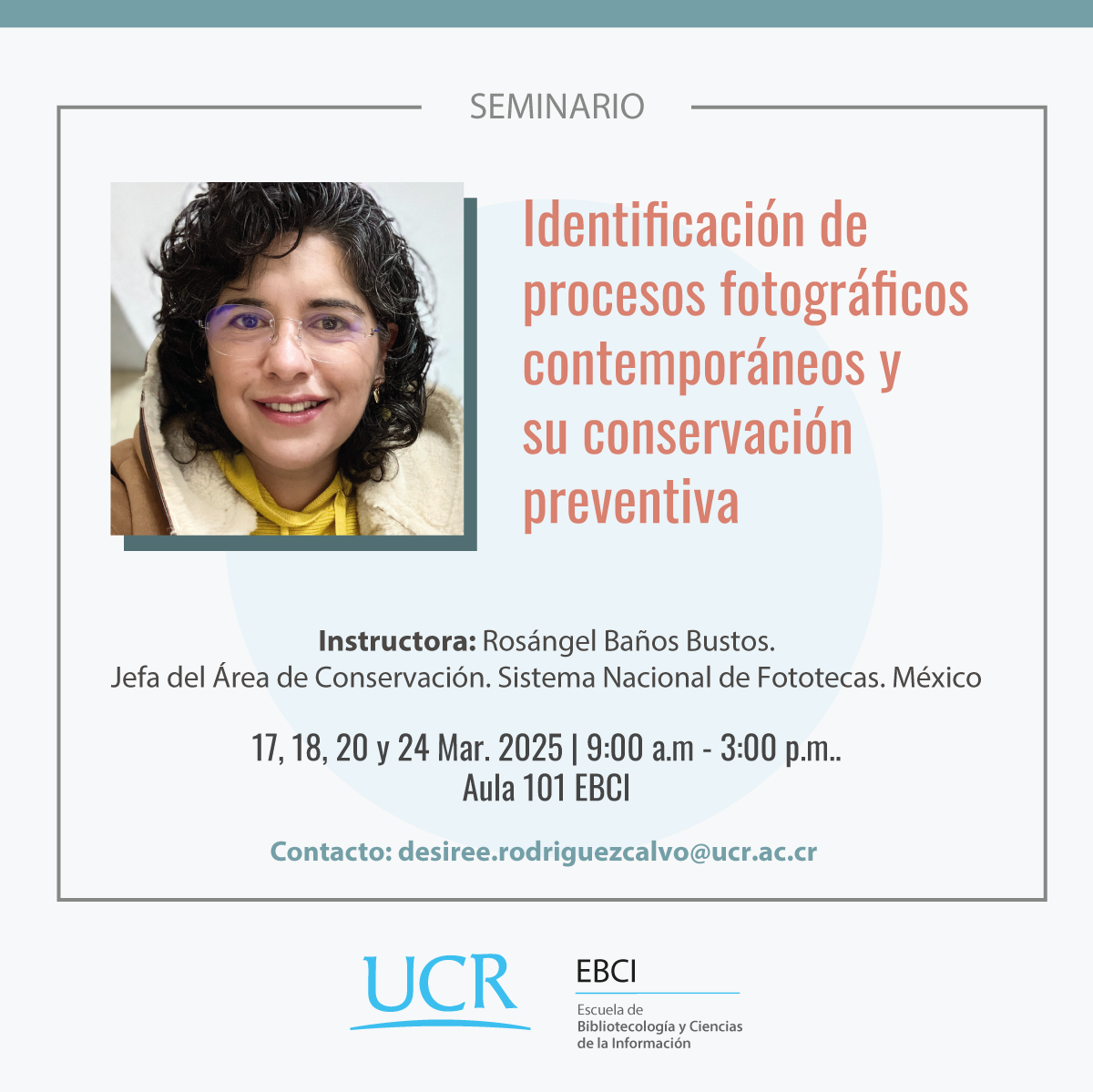 Seminario: Identificación de procesos fotográficos contemporáneos y su conservación preventiva