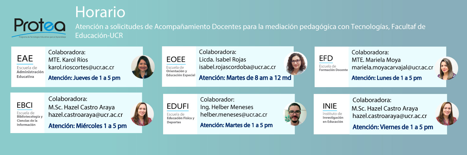 Hoario de acompaamiento