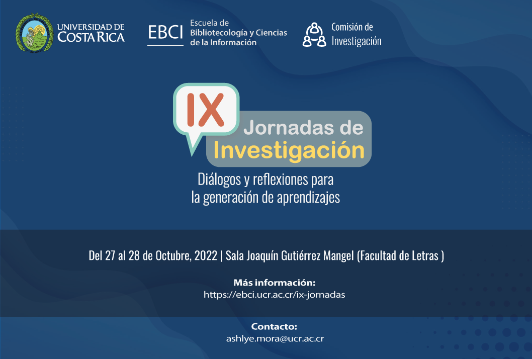 IX Jornadas de Investigación: Diálogos y reflexiones para la generación de aprendizajes