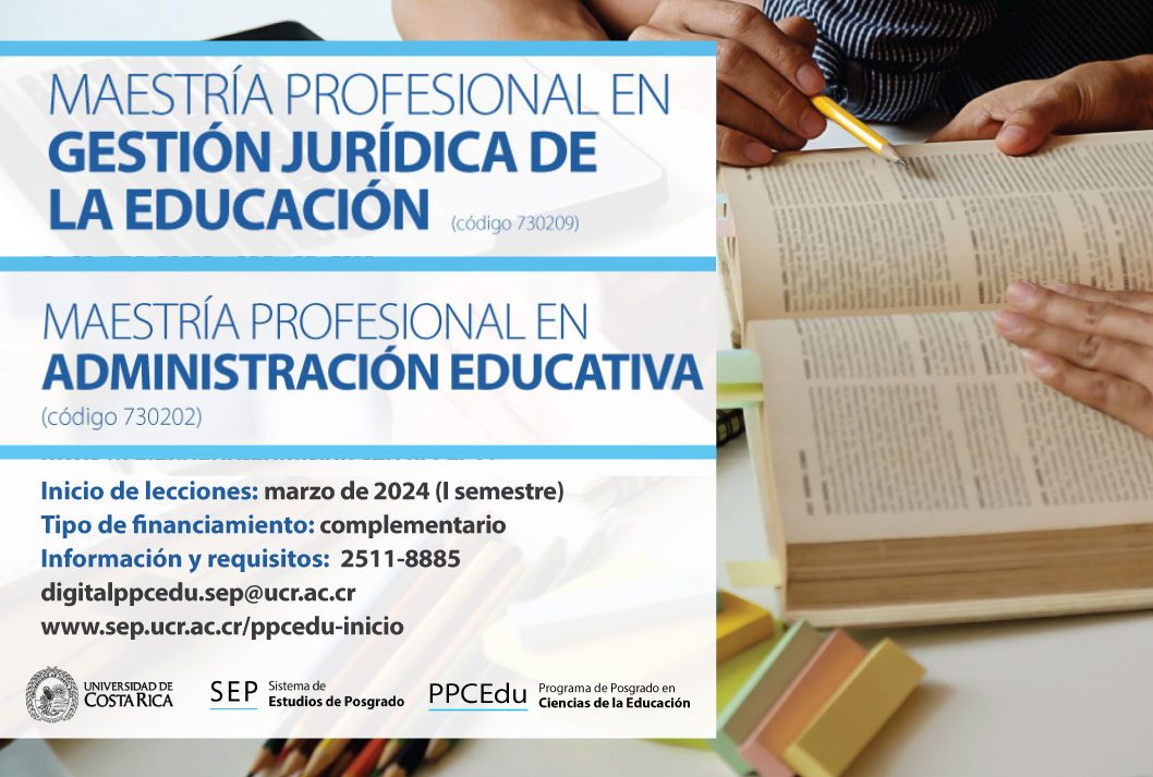 Apertura de posgrados: Maestría en Gestión Jurídica de la Educación y Maestría Profesional en Administración Educativa