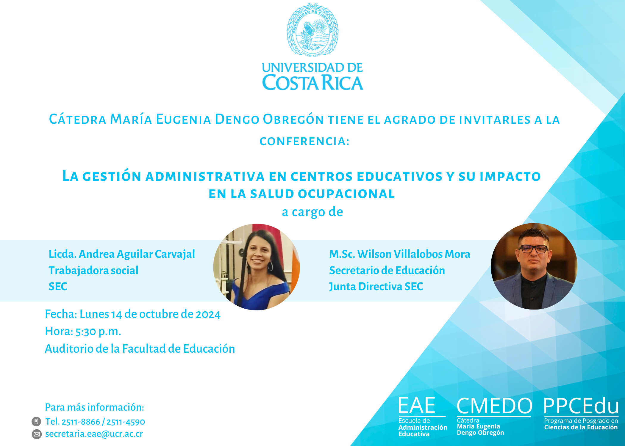 Conferencia: La Gestión Administrativa en Centros Educativos y su impacto en la Salud Ocupacional