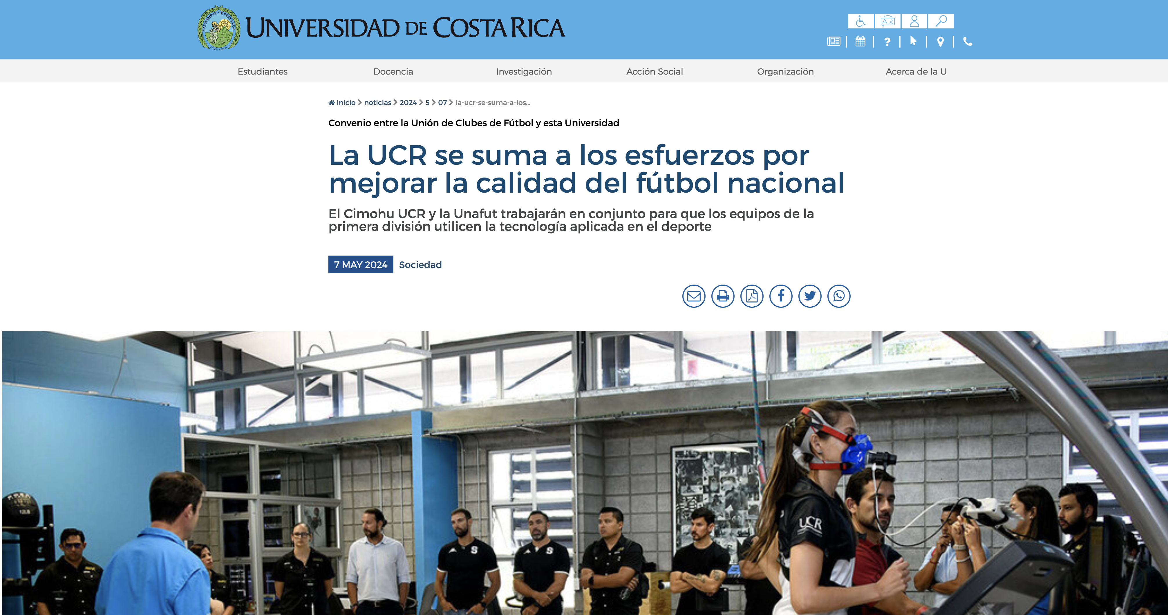 La UCR se suma a los esfuerzos por mejorar la calidad del fútbol nacional